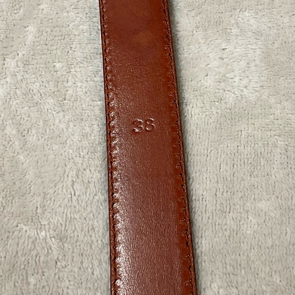 Polo Ralph Lauren Brown Leather Belt Mens 38 Made in Italy - Picture 5 of 5